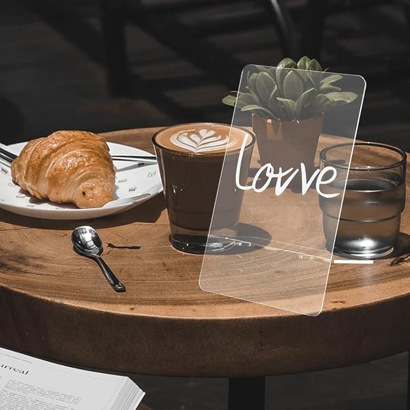 3Pcs Clear Acrylic Memo Board With Stand Portable Dry Erase Whiteboard For Home Office School - Image 3