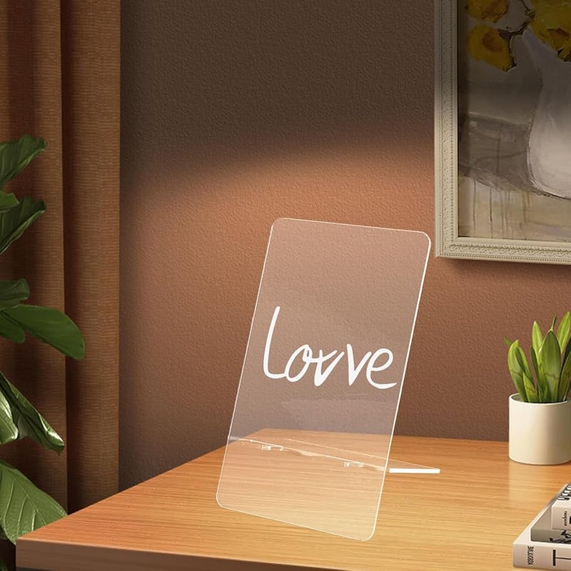 3Pcs Clear Acrylic Memo Board With Stand Portable Dry Erase Whiteboard For Home Office School - Image 5