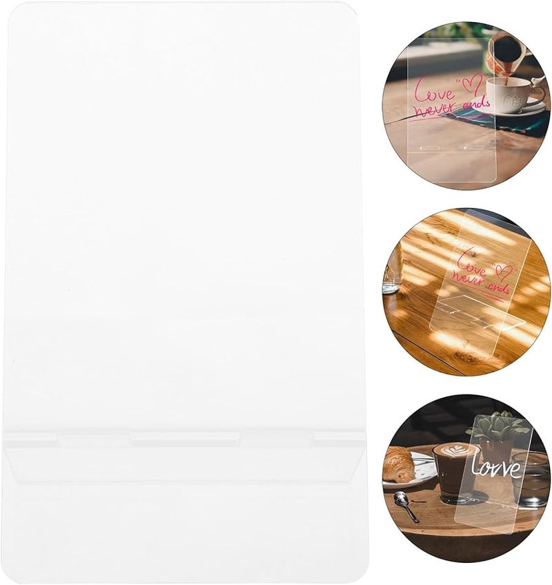 3Pcs Clear Acrylic Memo Board With Stand Portable Dry Erase Whiteboard For Home Office School - Image 4