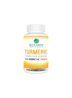 Best Earth Naturals Organic Turmeric 700 mg with Black Pepper for Max Absorpotion- Herbal Supplements - 30 Day Supply  - Image 1