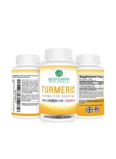 Best Earth Naturals Organic Turmeric 700 mg with Black Pepper for Max Absorpotion- Herbal Supplements - 30 Day Supply  - Image 2