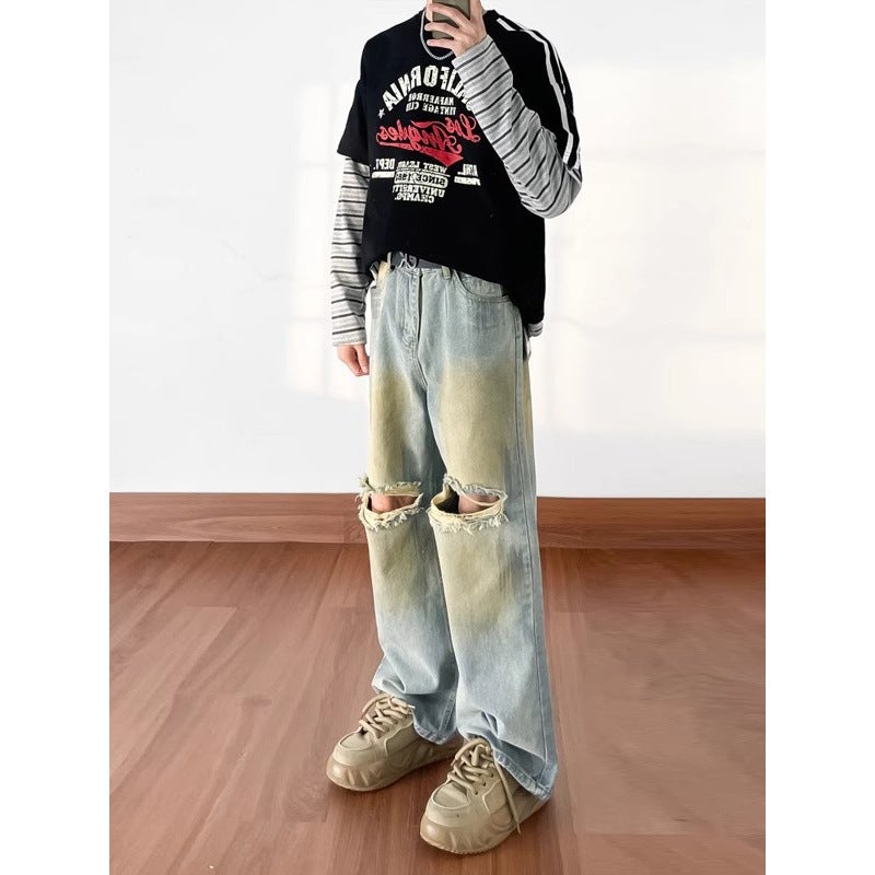 Unisex Classic Denim Jeans Loose Fit Daily Outdoor Wear - Image 5