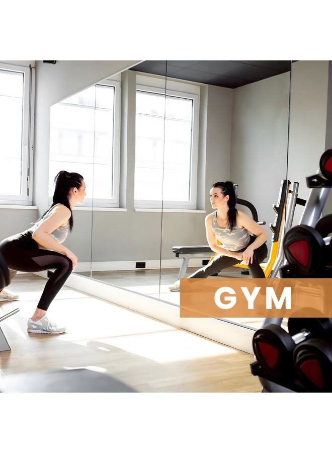 pertetey Home Gym Mirror, 65X30 Inch(Each)-2Pack Large Frameless Tempered Glass Full Body Wall Mounted Mirror for Gym, Yoga, Exercise, Dance Studio - Image 2