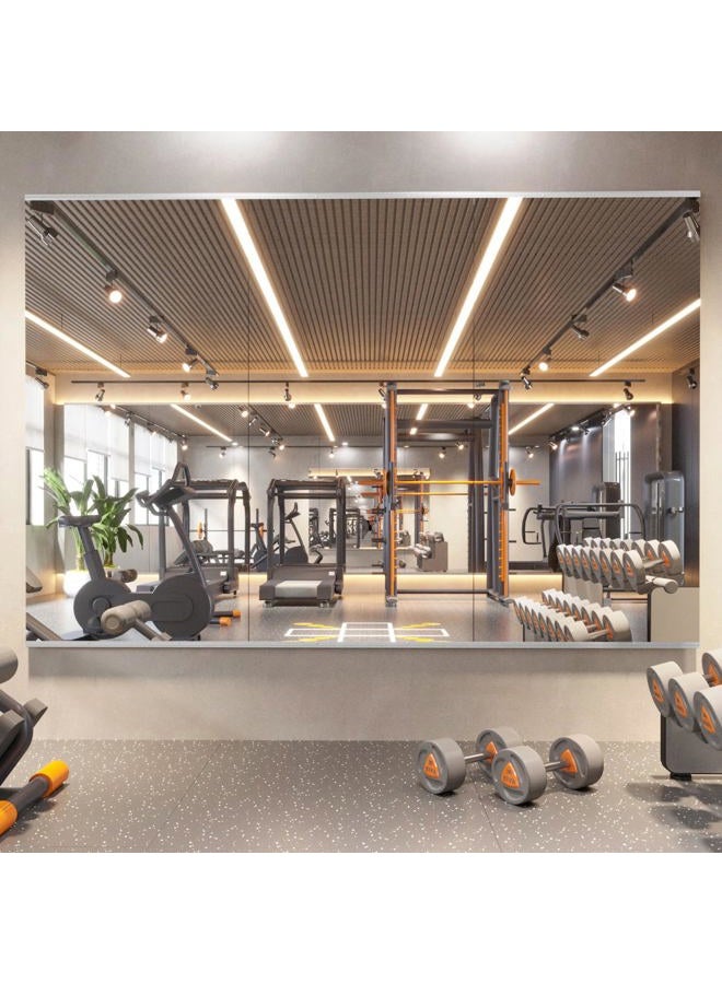 pertetey Home Gym Mirror, 65X30 Inch(Each)-2Pack Large Frameless Tempered Glass Full Body Wall Mounted Mirror for Gym, Yoga, Exercise, Dance Studio - Image 1