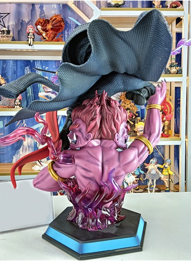 Generic - One Piece Tang Purgatory Three Swords Asura Zoro luminous Action Figure Decorative Resin Sculpture Home Decor Statue, Art Figurine Home Ornament Decoration for Office, Living Room, Bedroom, Book Shelf, TV Cabinet, Desktop - Image 1
