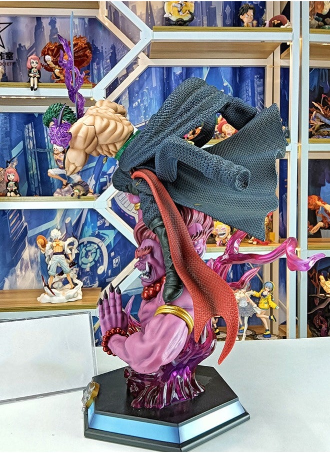 Generic - One Piece Tang Purgatory Three Swords Asura Zoro luminous Action Figure Decorative Resin Sculpture Home Decor Statue, Art Figurine Home Ornament Decoration for Office, Living Room, Bedroom, Book Shelf, TV Cabinet, Desktop - Image 1