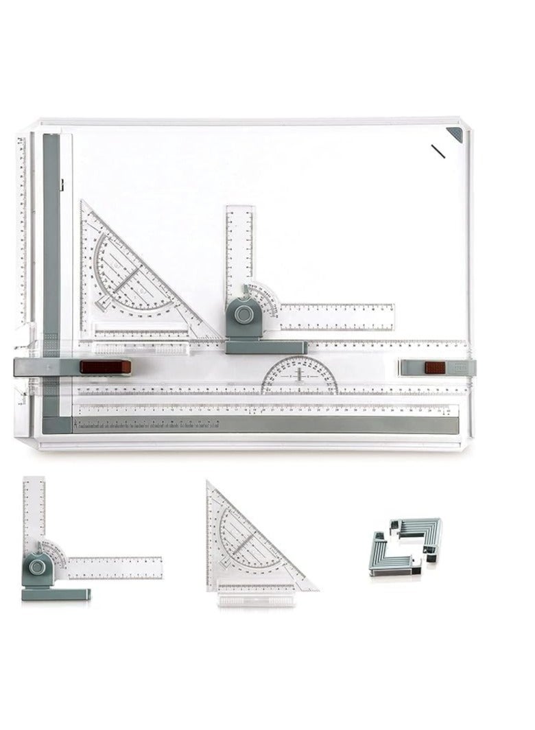 Isomers A3 Drawing Board, Engineering Drawing Tool With Angle Adjustable Measuring System, Multifunctional Graphic Architectural Sketch Board, For Engineer, Architect, Artist(Style 1) - Image 1