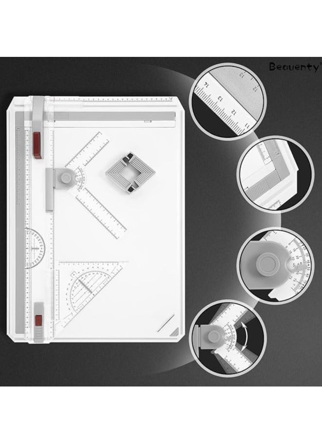 Isomers A3 Drawing Board, Engineering Drawing Tool With Angle Adjustable Measuring System, Multifunctional Graphic Architectural Sketch Board, For Engineer, Architect, Artist(Style 1) - Image 2