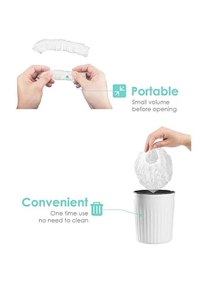 اوبان 50 قطعة من قبعات الاستحمام للاستعمال مرة واحدة، قبعات حمام كبيرة سميكة شفافة مقاومة للماء بلاستيكية مرنة للشعر للنساء، اكسسوارات اساسية للسفر والفنادق والعناية بالشعر (19.3 انش) - Image 5