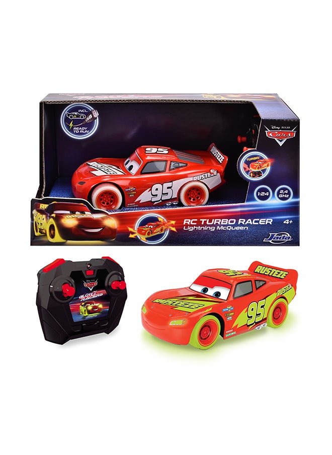JADA Rc Cars Glow Racers Light. Mcqueen 1:24  - Image 1