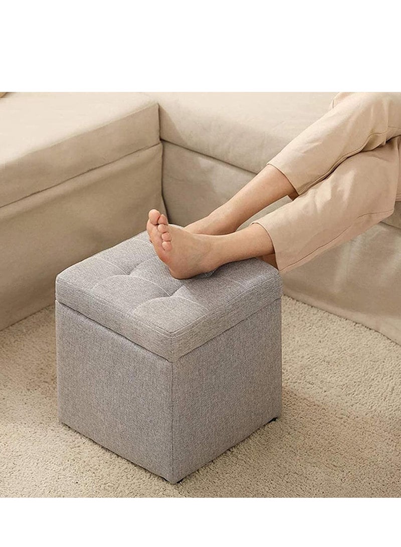 LINGWEI Ottoman Storage Foot Stool Multifunctional Storage Bench Seat - Image 1