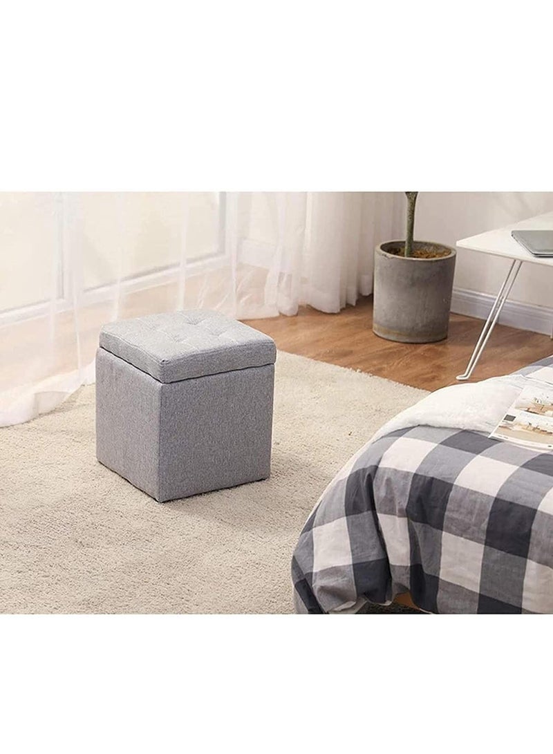 LINGWEI Ottoman Storage Foot Stool Multifunctional Storage Bench Seat - Image 5