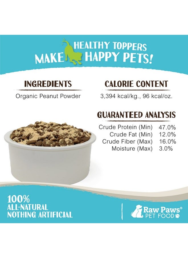 Raw Paws - Boost Pet Food Topper Organic Peanut Powder, 2.8Oz  Made In Usa  Dog Food Topper, Peanut Butter Dog Treats Meal Toppers For Dogs, Dog Flavor Food Toppers For Picky Dogs, Dog Food Sprinkles - Image 1