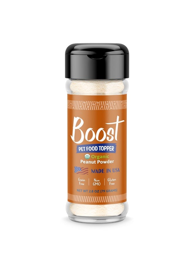 Raw Paws - Boost Pet Food Topper Organic Peanut Powder, 2.8Oz  Made In Usa  Dog Food Topper, Peanut Butter Dog Treats Meal Toppers For Dogs, Dog Flavor Food Toppers For Picky Dogs, Dog Food Sprinkles - Image 1