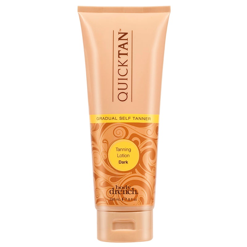 Body Drench Quick Tan Self Tanner Body Lotion â€“ Sunless Tanning Lotion for Women, Natural-Looking Self Tan, Dark, 8 fl oz - Image 1