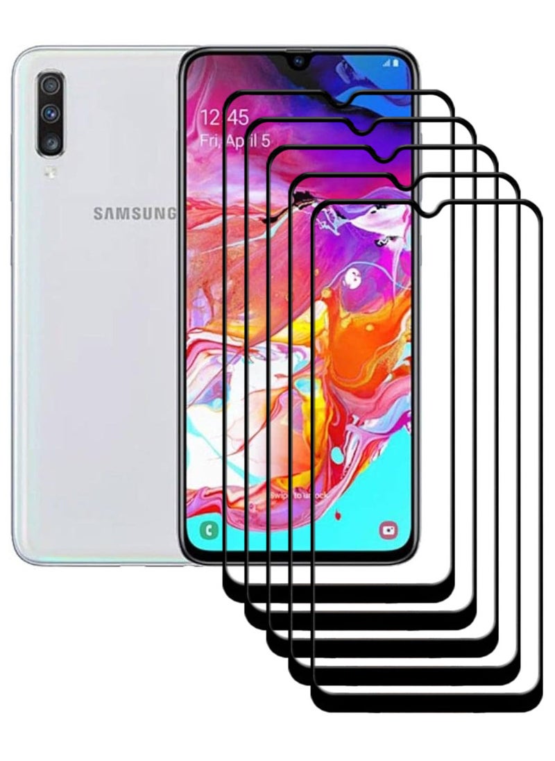 ACLIX 5 Pieces Antistatic ESD Dustproof Premium Quality High Definition Tempered Glass Screen Protector Designed For Samsung Galaxy A70 - Image 1
