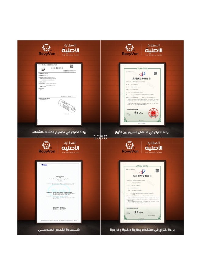 كشاف روفي فون A21 LED محمول باليد – إضاءة قوية 1000 لومن  – مثالي للتخييم والرحلات والاستخدامات الخارجية– أسود - Image 5