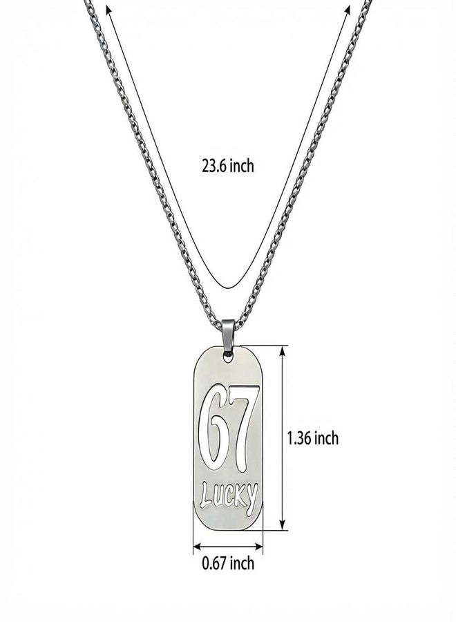 LULUMONIA 67 Chain 67 Necklace Steel Necklaces for 67 Number Chunky Chain Sport Necklace - Image 5