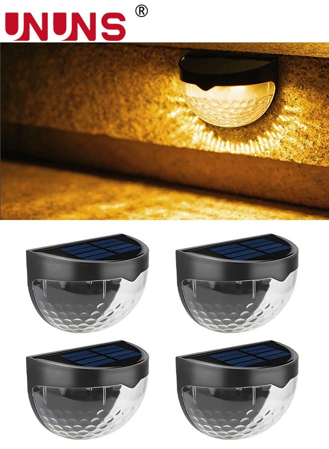 UNUNS Led Solar Fence Lights, 2 Pcs Solar Garden Wall Lights,Waterproof Wireless Outdoor LED Lights For Fence,Perfect For Railing Fence Step Yard Patio Pathway - Image 1