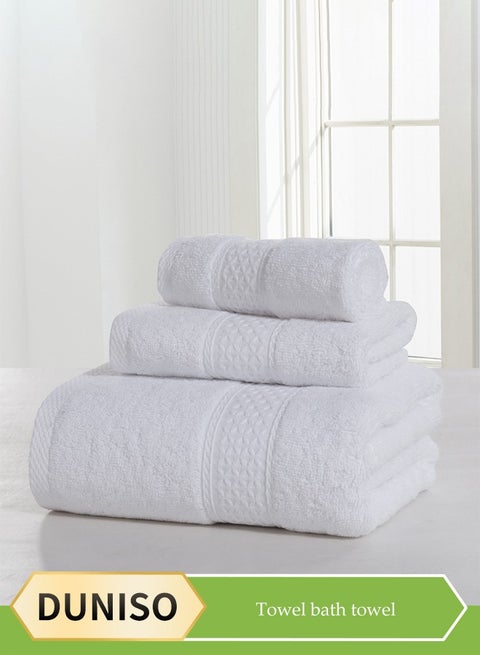 Bath Towels Set Pack of 3,Cotton Towels,White Bath Towels,Soft Feel, Quick Dry, Highly Absorbent Durable Towels, Perfect for Daily Use,Bath towel 70 * 140/towel 32 * 73/square towel 33 * 33