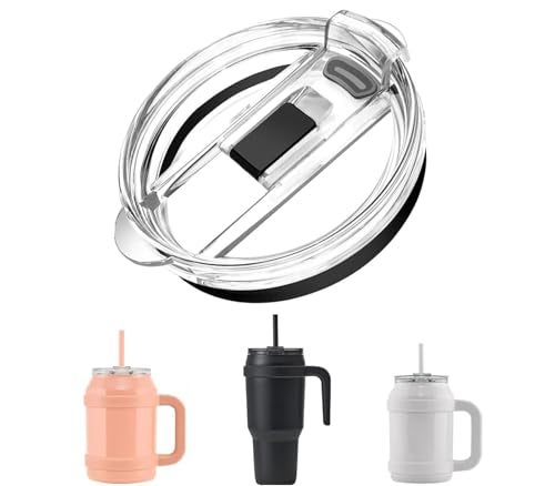 Tazanma Tumbler Lid Replacement Compatible with Reduce 50 oz & 40 oz Tumbler,Accessories for Reduce Tumbler Cup, Leak Proof and Splash Proof Replacement Lid (1, Black) - Image 1