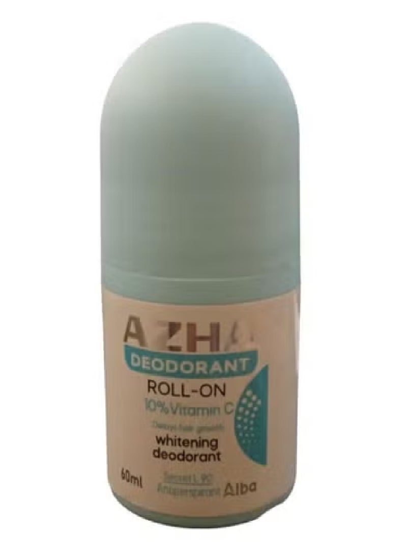 AZHA Deodorant Roll-On 10% Vitamin C Protection 48 Hours Delays Hair Growth Whitening 60ml 