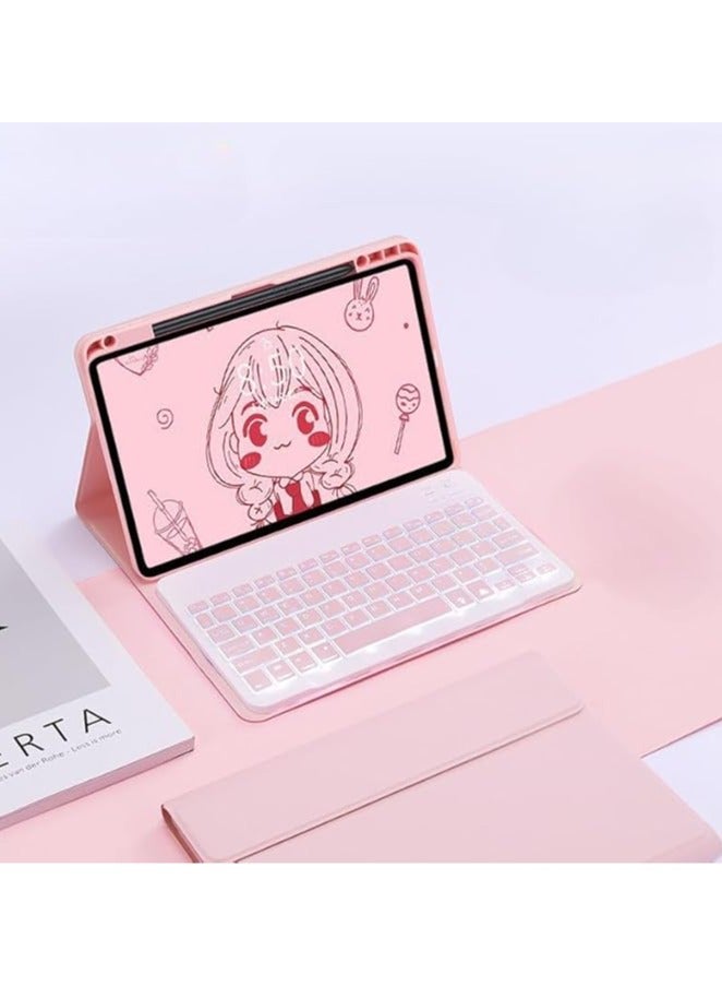 Backlit Keyboard Compatible with Infinix Xpad 11 Inch 2024 Keyboard Case with Pen Holder, Detachable Wireless Bluetooth Backlit Keyboard and Mouse