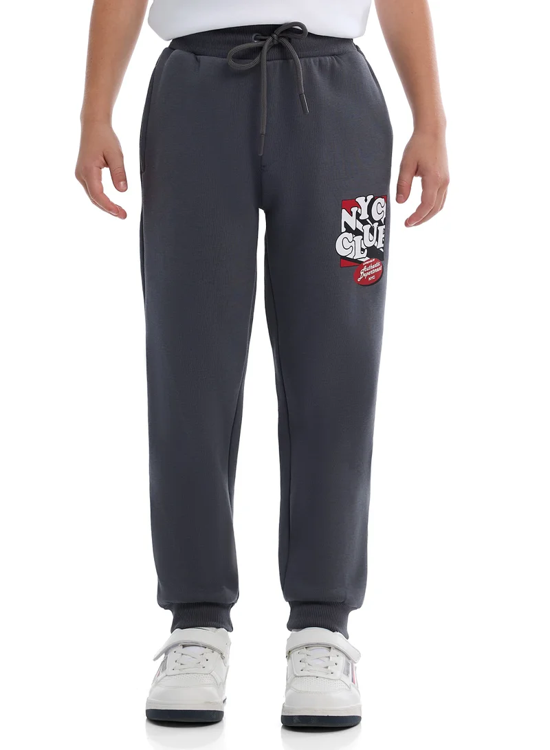 Victor And Jane  Boys’ Cozy Fleece Tracksuit – Off White Sweatshirt & Grey Joggers for Men | Best Price UAE