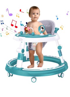 Gonice 4 in 1 Baby Walker, Multifunctional Height Adjustable Baby Walker, Stroller with Removable Music Tray Toys  - Image 1