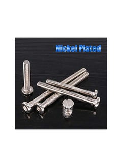 Glarks Glarks 100Pcs M6 x 35/45/55/65/75mm Hex Drive Socket Cap Furniture Barrel Screws Bolt Nuts Assortment Kit for Furniture, Cots, Babybeds, Crib, Chairs - Nickel Plated  - Image 4