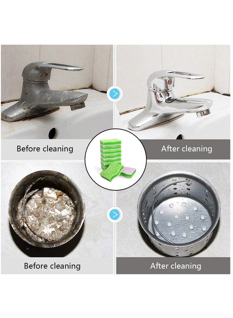 Zikra 10 Pack Multi-Purpose Sponge Erasers & Heavy Duty Scrub Sponges - Eco-Friendly, Non-Scratch Cleaning Pads for Kitchen, Bathroom, Dishes, Pots, Pans - Safe on Non-Stick Cookware & Household Surfaces - Image 2