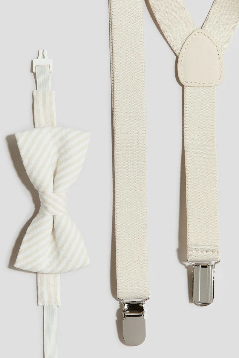H&M 2-piece bow tie and braces set