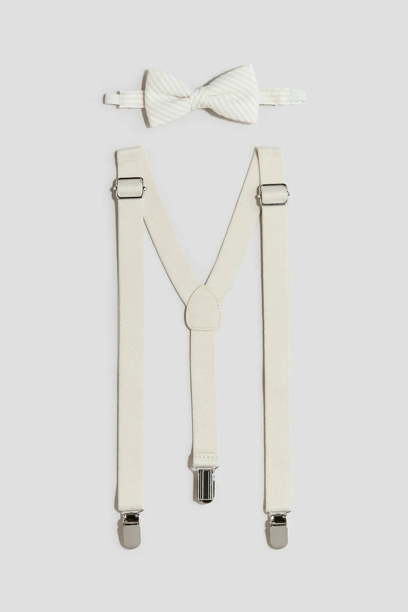 H&M 2-piece bow tie and braces set