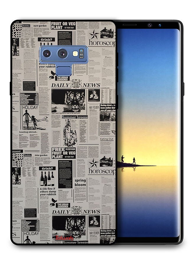 Tolwak Samsung Galaxy Note 9 Protective Case Cover Newspaper Recording - Image 1