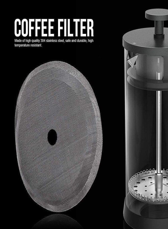 DPWOUM 10Pcs Universal French Press Filter Screen 3" 304 Stainless Steel French Press Filter Replacement Useful and Professional Coffee Filters,Reusable Coffee Filters,Paper and Plastic Household Supplies - Image 5
