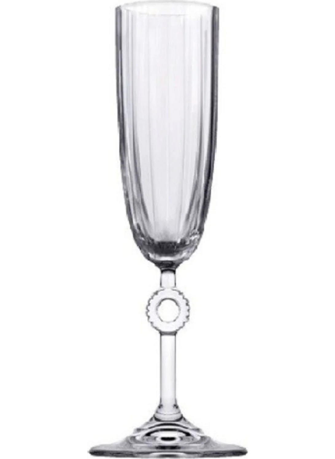 Paşabahçe 440313 Amore Set of 6 Champagne Glasses with Footed Goblet