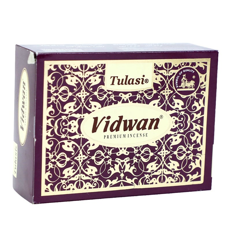 Tulasi Vidwan Incense Sticks (Agarbatti) for Pooja, Prayer, Meditation & Home Fragrance, Pack of 12 (1 outer) - Image 3