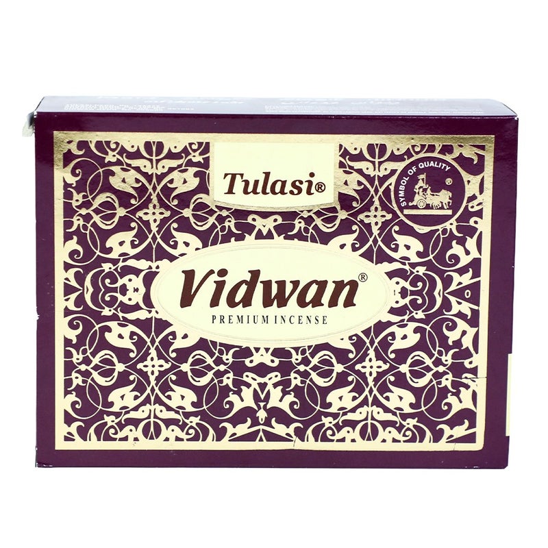 Tulasi Vidwan Incense Sticks (Agarbatti) for Pooja, Prayer, Meditation & Home Fragrance, Pack of 12 (1 outer) - Image 2