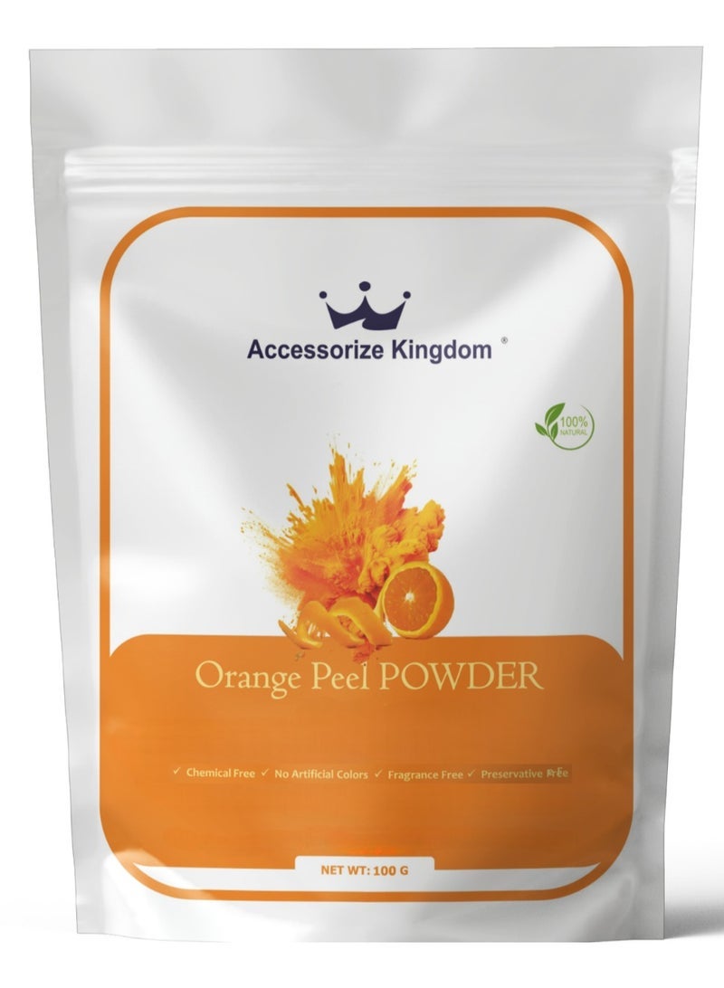 Accessories 22 Orange Peel Powder (100gm) â€“ 100% Natural & Pure | Suitable for Skin & Hair | Brightens Skin, Reduces Dark Spots & Unclogs Pores | Absorbs Excess Oil, Controls Acne & Promotes Healthy Scalp - Image 1