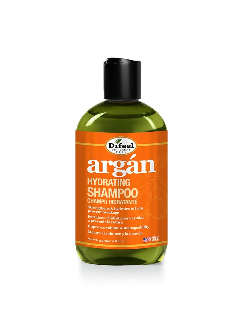 difeel Difeel Argan Hydrating Shampoo 12 oz  Argan Oil Shampoo Natural Paraben Free Shampoo for Hair 