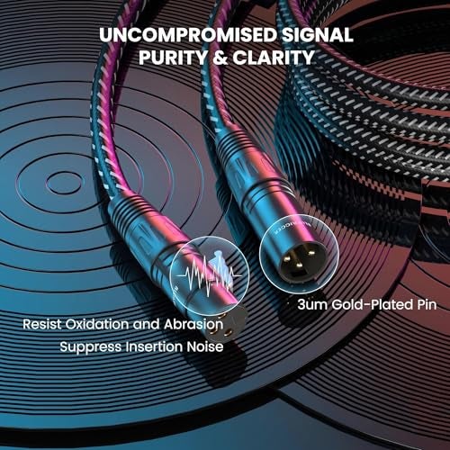 BlueRigger Premium XLR Pro Male to Female Balanced Shielded Cable (50 Feet/15 Meters) for Mic, Amplifier Mixer, Recording Studio, Speaker Systems and Foot Switch Pedal - Image 4