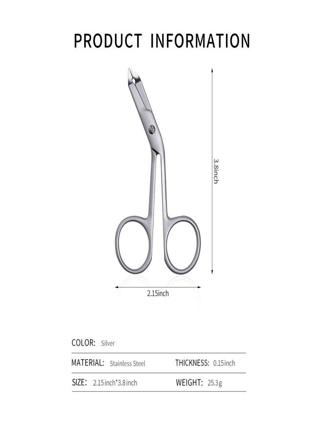 Cut it 3pcs Stainless Steel Eyebrow Tweezers Handle Shaped Angled Tweezers Flat Tip Hair Plucker for Eyebrow Trimming and Shaping, Face Hair Tools for Women & Men - Image 2