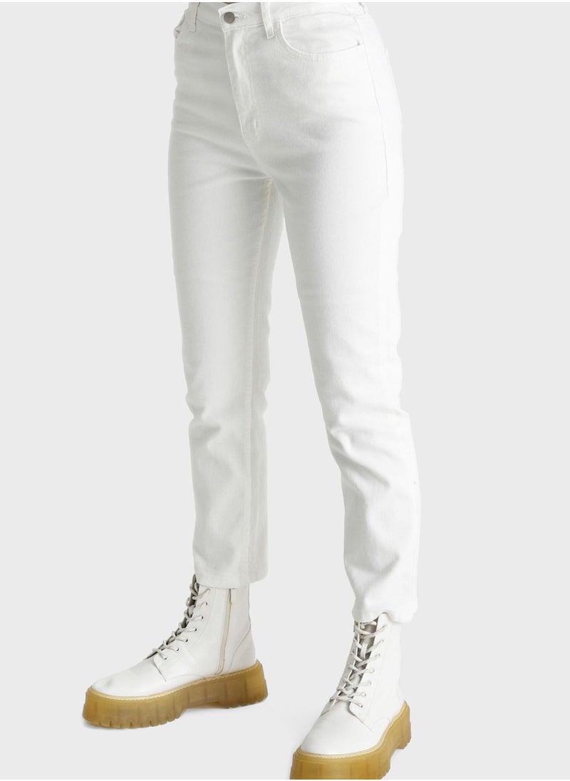 Refka by modanisa - High Waist Denim Pants - Image 1