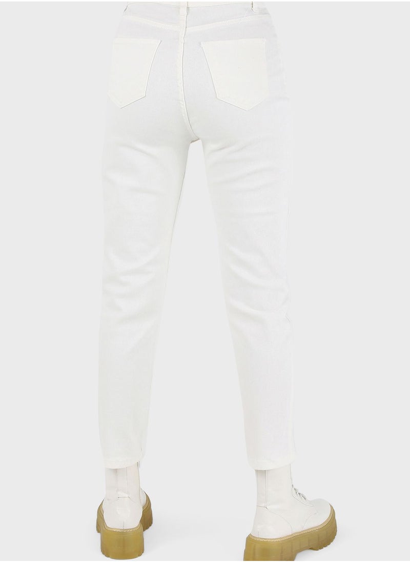 Refka by modanisa - High Waist Denim Pants - Image 1