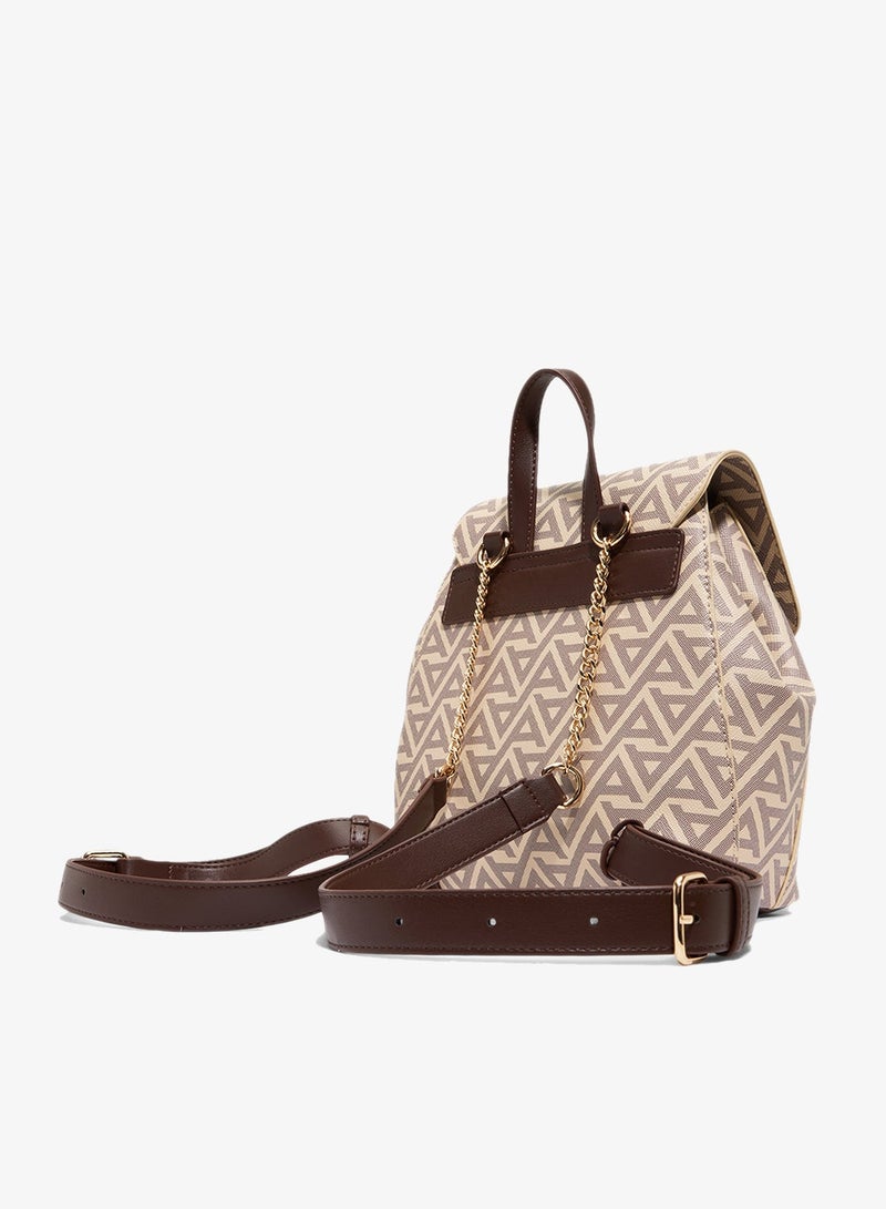 ALDO Miniella Printed Flap Backpack With Coin Purse - Image 4