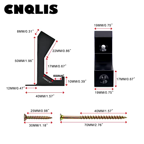 CNQLIS Squeaky Wood Relief Floor Repair Kit Can be Safely Used on Any 5/8 inch or Thicker subfloor,Eliminating Squeaky Floor Sounds,Without Holes(Black,12 Pcs) - Image 2
