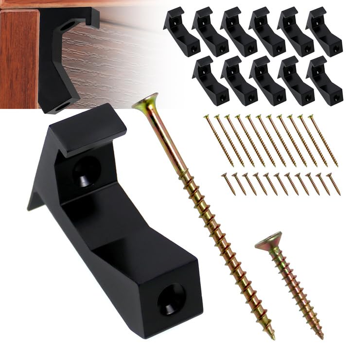 CNQLIS Squeaky Wood Relief Floor Repair Kit Can be Safely Used on Any 5/8 inch or Thicker subfloor,Eliminating Squeaky Floor Sounds,Without Holes(Black,12 Pcs) - Image 1