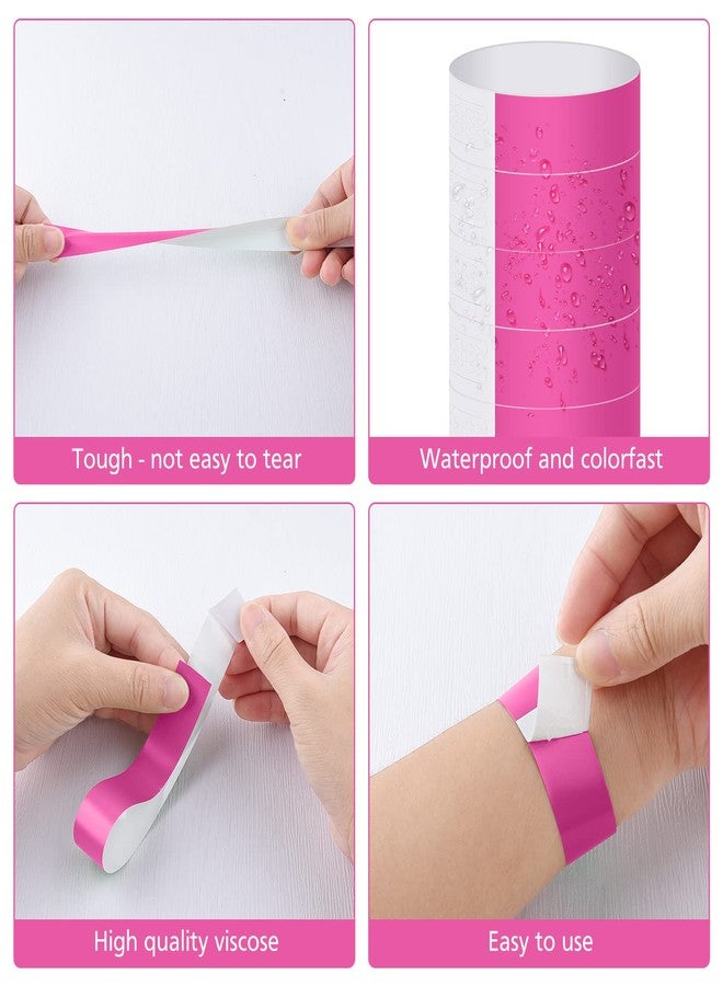 Astaron Event Wristbands 200 Pcs Paper Waterproof Bracelets for Concerts, Clubs, Parties (Pink) - Image 4