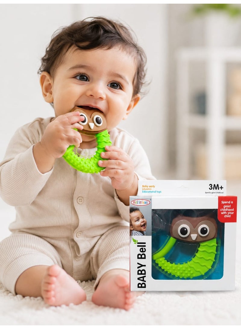عضاضة أطفال على شكل بومة Baby Bell – مناسبة للرضع من عمر 3 أشهر فأكثر