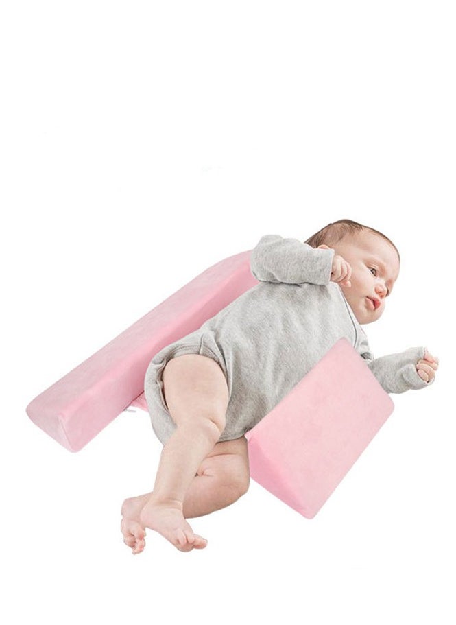 MIRFA - Baby Side Safer Sleeper Adjustable Wedge With Removable Anti Roll Positioner (Pink) - Image 1